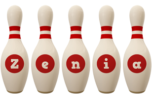 Zenia bowling-pin logo