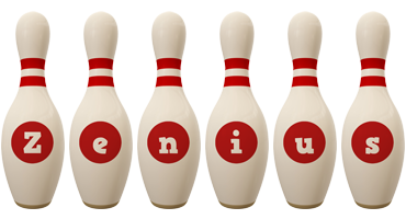 Zenius bowling-pin logo