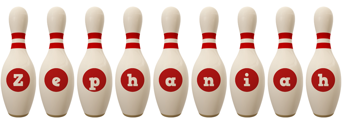 Zephaniah bowling-pin logo