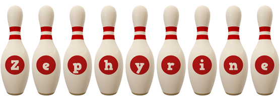 Zephyrine bowling-pin logo