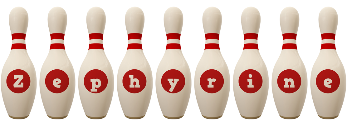 Zephyrine bowling-pin logo