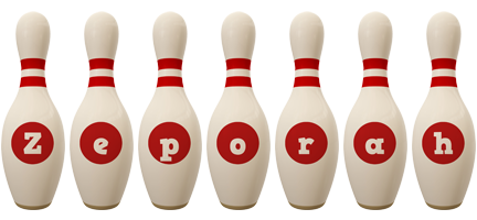 Zeporah bowling-pin logo