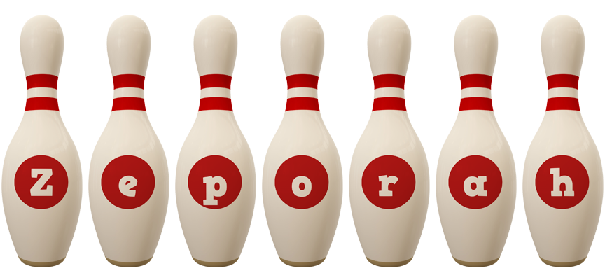 Zeporah bowling-pin logo