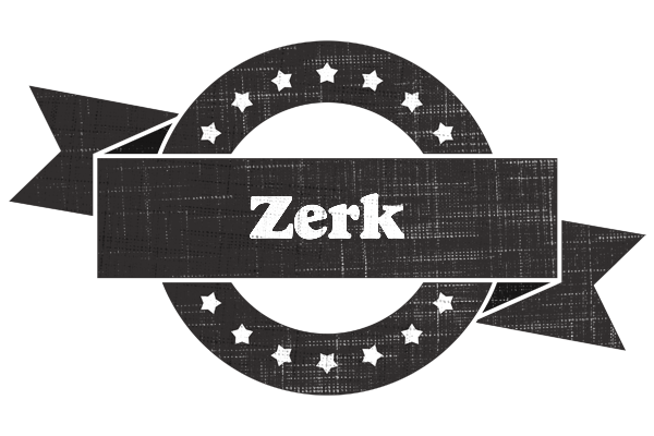 Zerk grunge logo