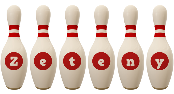 Zeteny bowling-pin logo