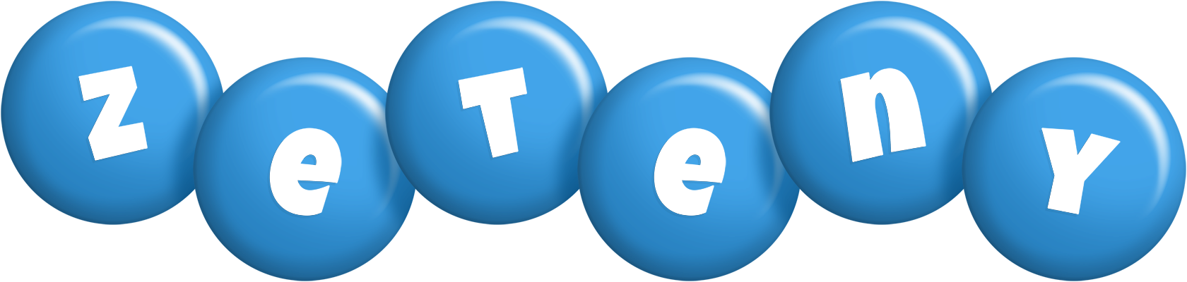 Zeteny candy-blue logo