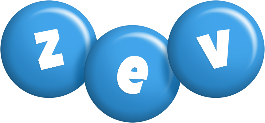 Zev candy-blue logo