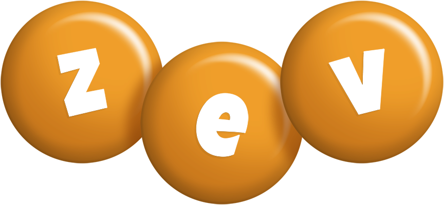 Zev candy-orange logo