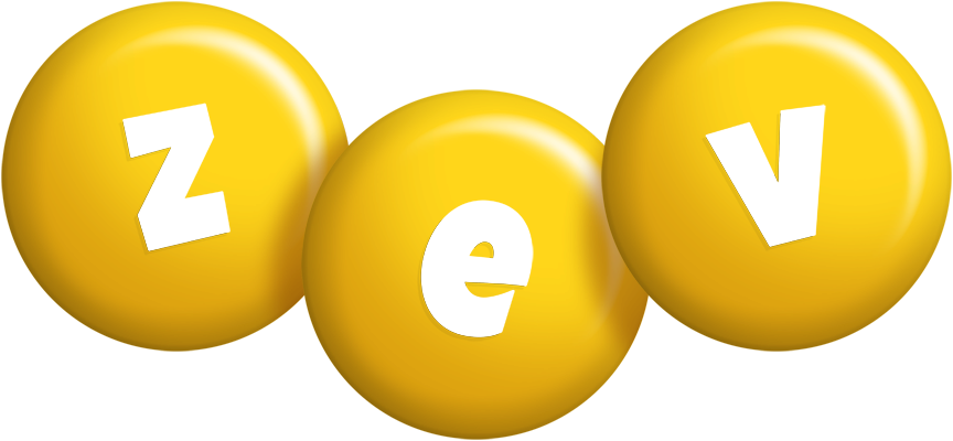 Zev candy-yellow logo