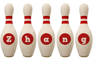 Zhang bowling-pin logo