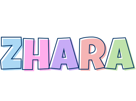 Zhara pastel logo
