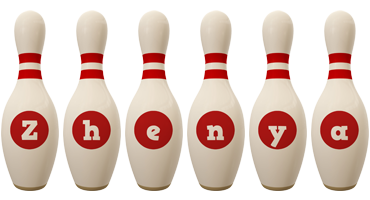 Zhenya bowling-pin logo