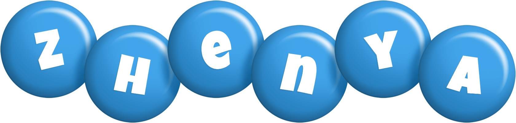 Zhenya candy-blue logo