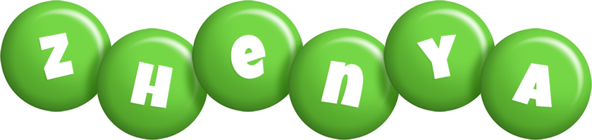 Zhenya candy-green logo