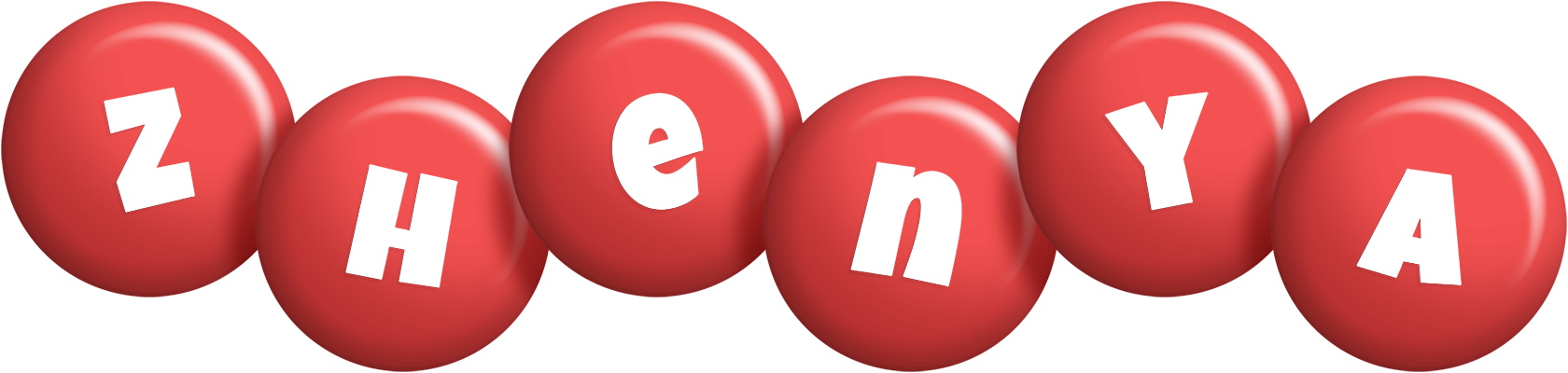Zhenya candy-red logo