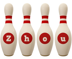 Zhou bowling-pin logo