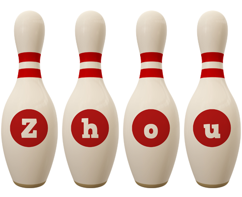 Zhou bowling-pin logo