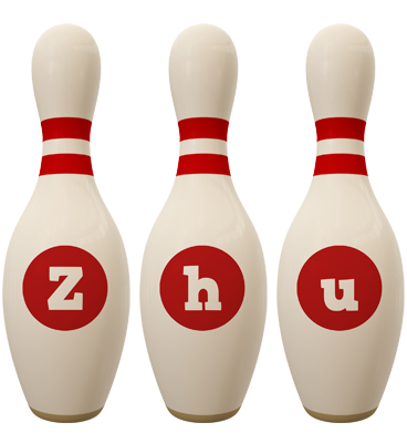 Zhu bowling-pin logo
