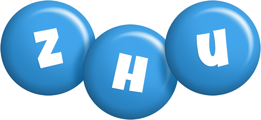Zhu candy-blue logo