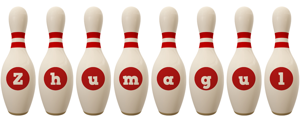 Zhumagul bowling-pin logo
