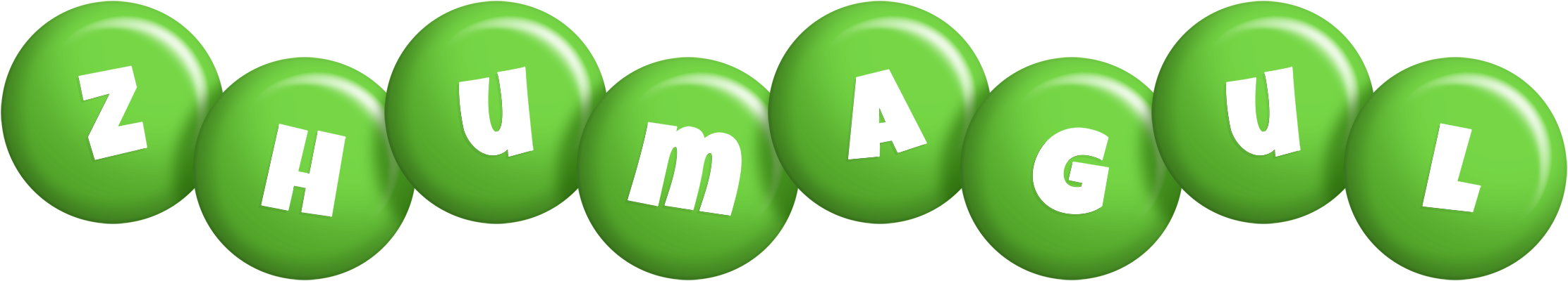 Zhumagul candy-green logo