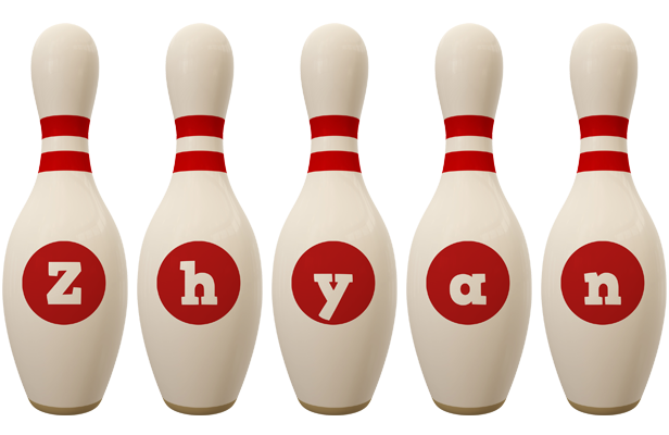 Zhyan bowling-pin logo
