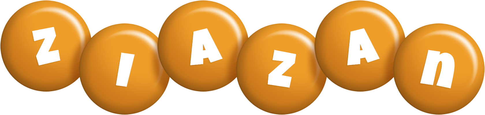 Ziazan candy-orange logo
