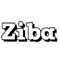 Ziba snowing logo