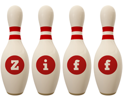 Ziff bowling-pin logo