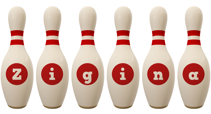 Zigina bowling-pin logo