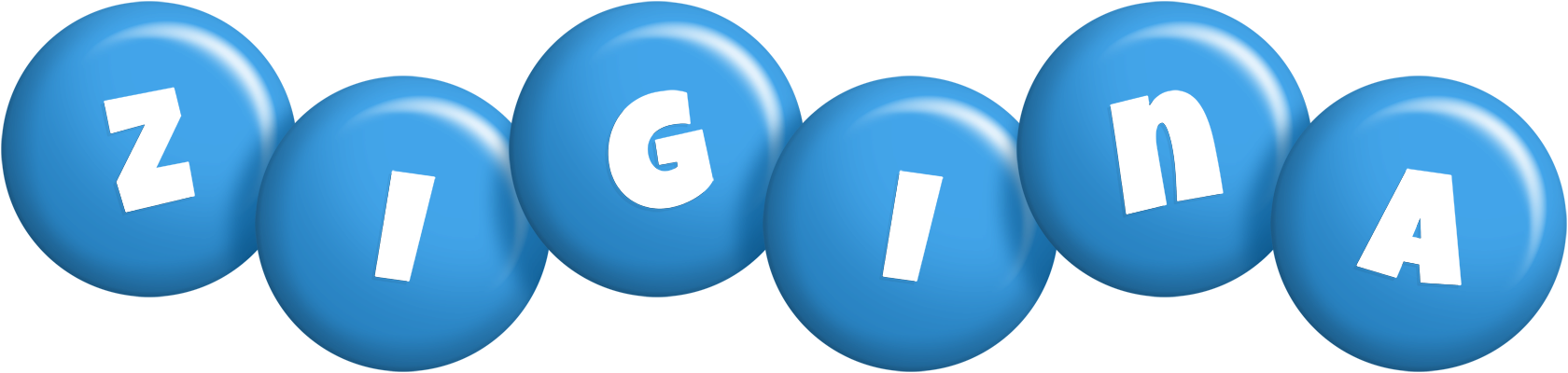 Zigina candy-blue logo