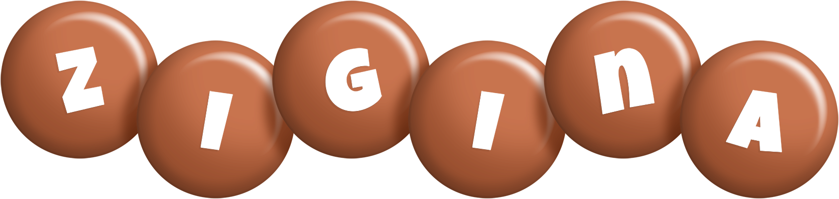 Zigina candy-brown logo