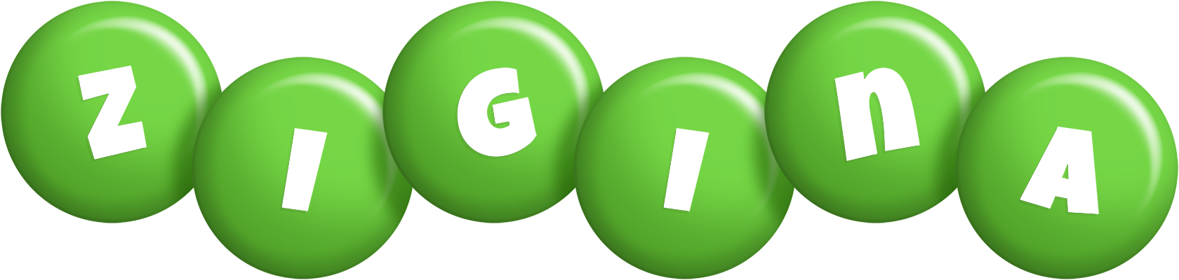 Zigina candy-green logo
