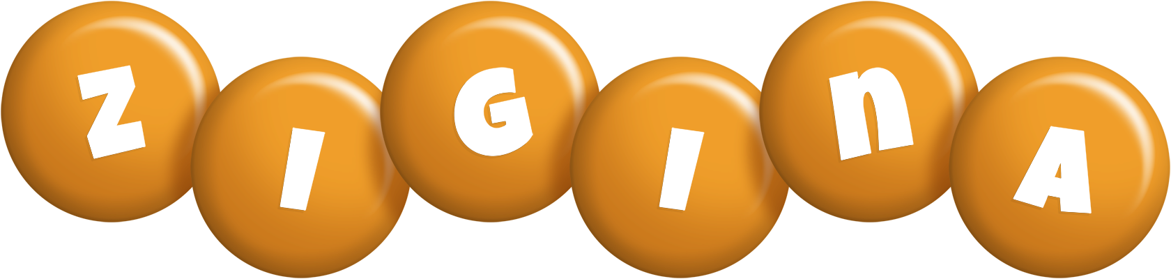 Zigina candy-orange logo