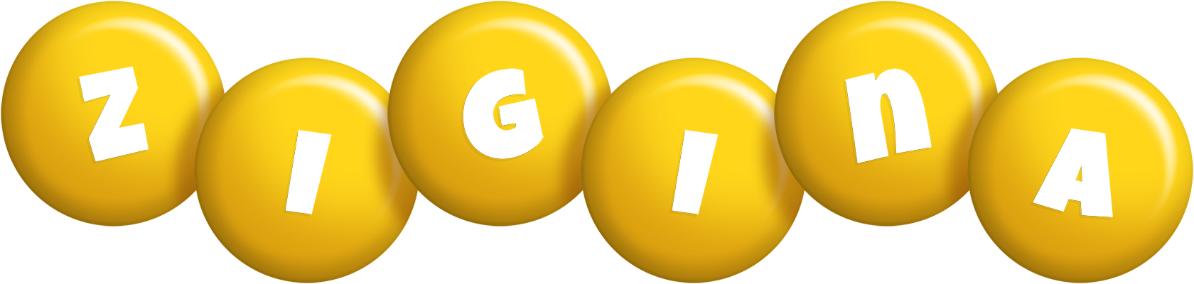 Zigina candy-yellow logo