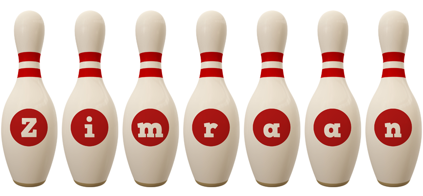 Zimraan bowling-pin logo