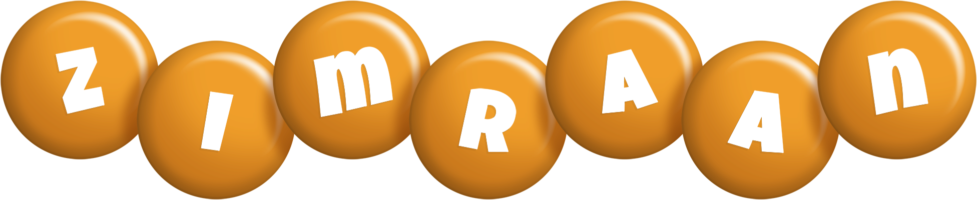 Zimraan candy-orange logo
