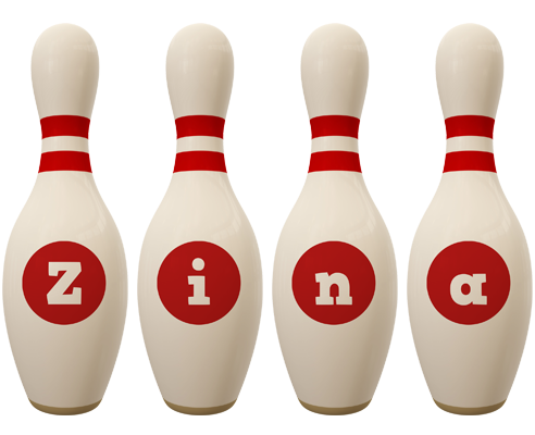 Zina bowling-pin logo