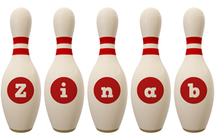 Zinab bowling-pin logo