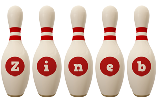 Zineb bowling-pin logo
