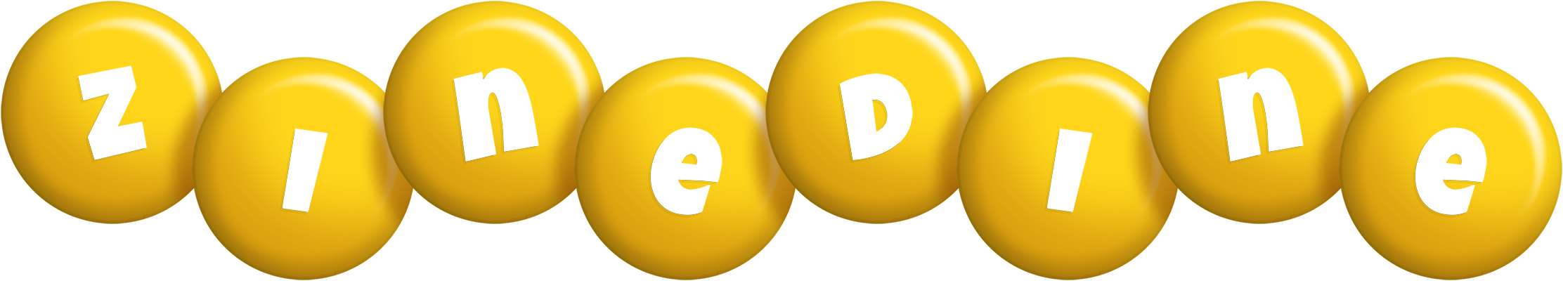 Zinedine candy-yellow logo