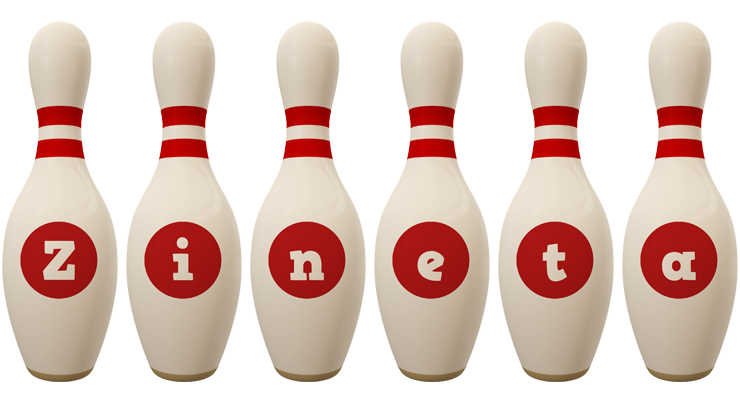 Zineta bowling-pin logo