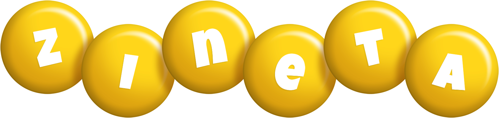 Zineta candy-yellow logo