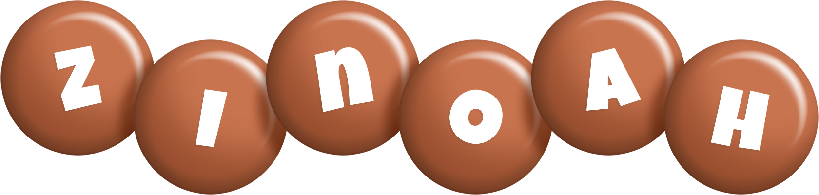 Zinoah candy-brown logo