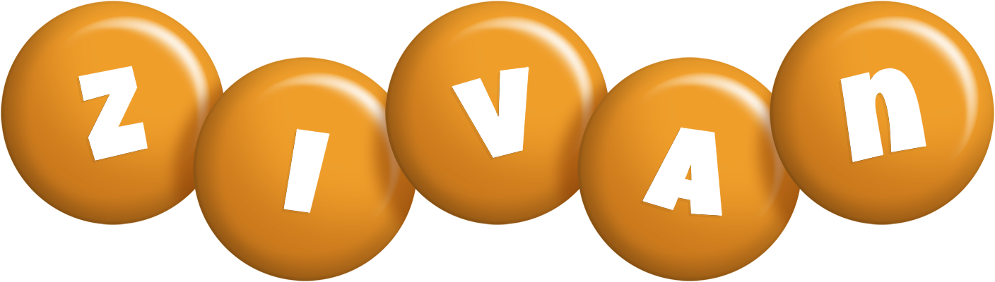 Zivan candy-orange logo