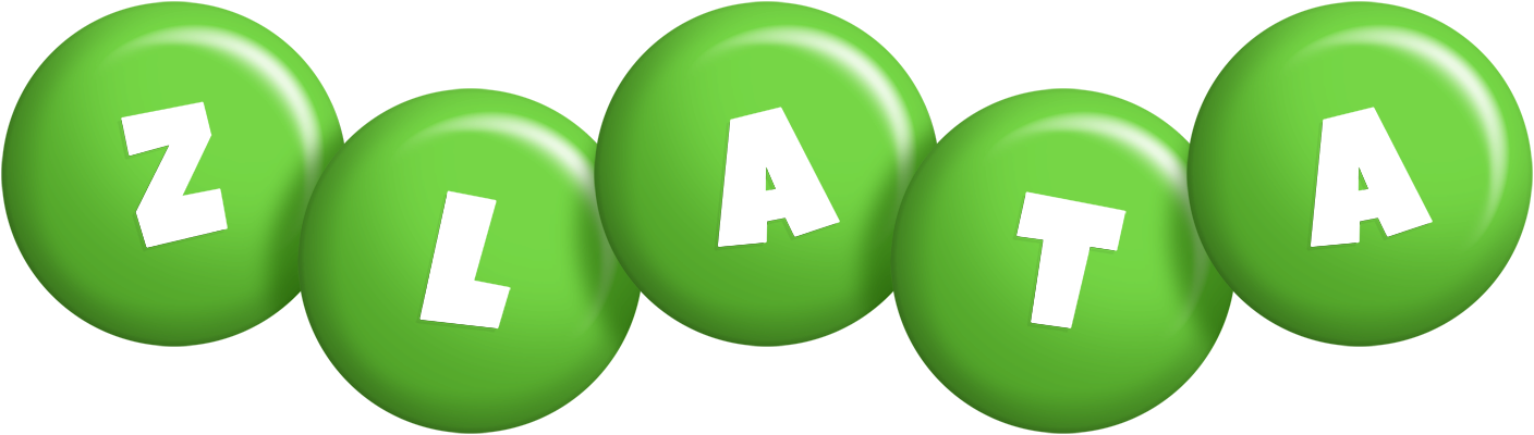 Zlata candy-green logo