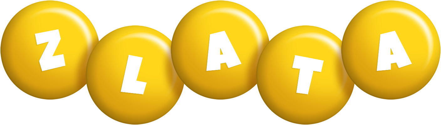 Zlata candy-yellow logo