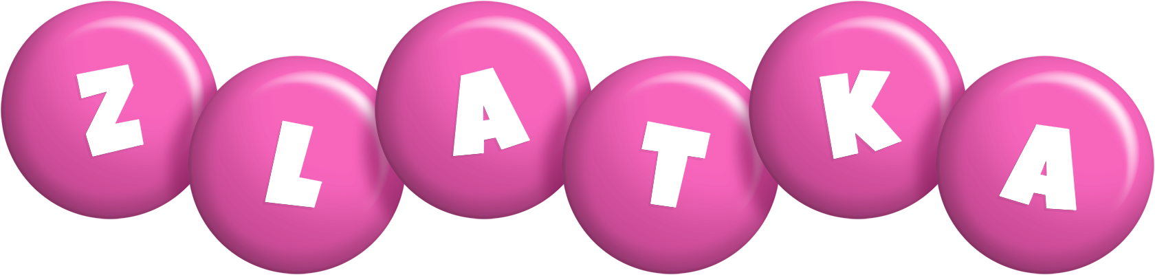 Zlatka candy-pink logo