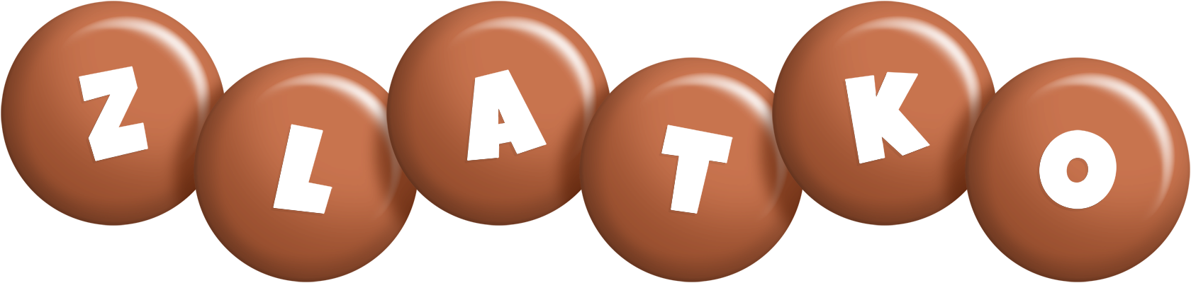 Zlatko candy-brown logo