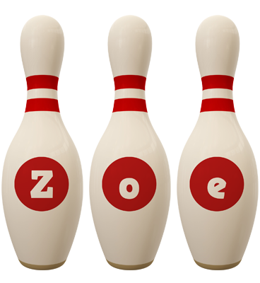 Zoe bowling-pin logo